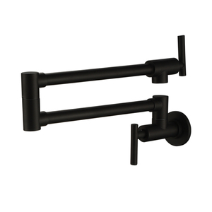 Nuevos productos lanzados, llenado de ollas estirable plegable, brazo oscilante DE DOBLE JUNTA, montaje en pared, grifo de cocina negro, filtro de agua - Product Image 1