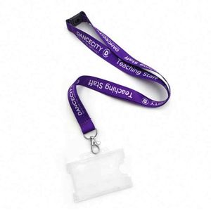 Fabricant de lanières, cadeau promotionnel personnalisé, créez votre logo de marque, lanières en polyester avec porte-carte - Product Image 3