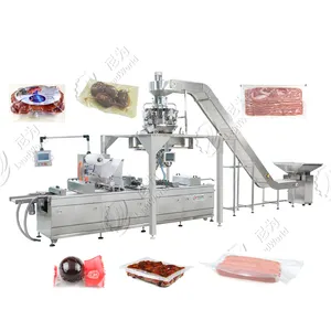 High Speed Automatic Premade Pouch Meat Chicken and Egg Thermoforming Vacuum Packing Machine