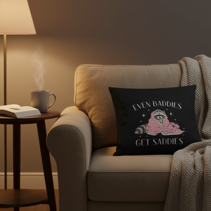 Incluso los malos se sienten tristes: camiseta de manga larga con diseño de mapache y salud mental - Product Image 3