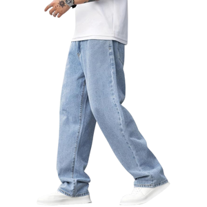Custom Made <b>Mens</b> Baggy Jeans <b>Pants</b> Washed Denim Custom Color and Logo All Sizes Available - Product Image 5
