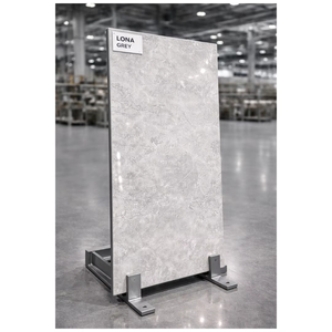 Azulejos de Porcelana Grisácea LONA GREY 600x1200mm Acabado Brillante 8mm Azulejos Antideslizantes para Piso y Pared para Dormitorio, Sala de Estar, Villa - Product Image 2