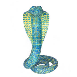 Sculpture artistique de serpent <span class=keywords><strong>cobra</strong></span> en résine noire personnalisée, statue pour décoration de bureau, étagère - Product Image 5