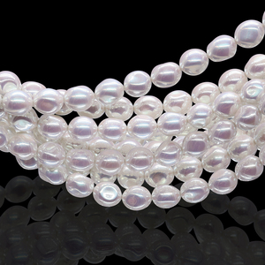 Perles de verre modernes de <span class=keywords><strong>luxe</strong></span> 10x11mm, effet aurora irisé, brin de 16 pouces avec noyau lesté pour créations contemporaines DIY - Product Image 3
