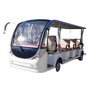 2024 Cheap 11 Seat Factory Supplier New Brand Electric Soft Leather Seats Sightseeing Car