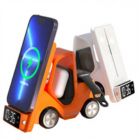 Chargeur sans fil universel avec entrée Type-C et sortie 10W pour téléphones, montres intelligentes et écouteurs avec support Noir PC+ABS