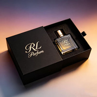 Boîte d'emballage de parfum de luxe en carton coloré personnalisé vert, ambre, rose, noir avec insert en EVA pour flacon de parfum femme et homme
