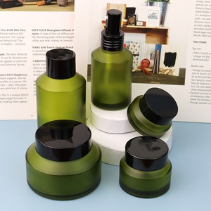 Frosted Màu Xanh Lá Cây Mỹ Phẩm Chai Thủy Tinh Vuông Rỗng 30G Mặt Kem 120Ml Nhũ Tương Phun Chai Vai Vai 20Ml Cổ - Product Image 2