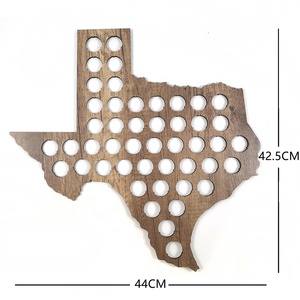 Support à bière en bois découpé, 50 États, pour tous types de bières du Texas, bois brillant, contreplaqué de bouleau clair, excellent cadeau pour la fête des pères - Product Image 5