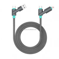 Cable USB-C PD de 240W con Pantalla LED, Trenzado de Nailon, 1M/2M, Conductor de Cobre Puro, Blindado, Cable de Carga de Alta Velocidad para Teléfono e Impresora