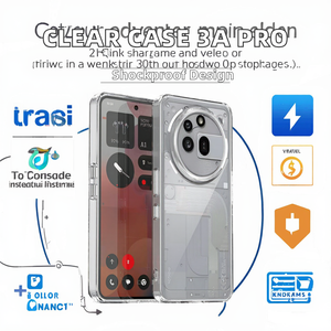 Custodia trasparente per telefono in TPU Anti-goccia + acrilico per <span class=keywords><strong>niente</strong></span> 3a Pro/3a Cover posteriore di lusso con Design per cellulare - Product Image 2