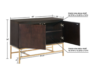 Modern Solid Wood <b>Lighted</b> Accent Cabinet for Bedroom Furniture - Product Image 6