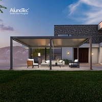 Vélocimétrie de jardin motorisé pour adultes, toit à levier, en aluminium, étanche, Kits de Pergola d'extérieur