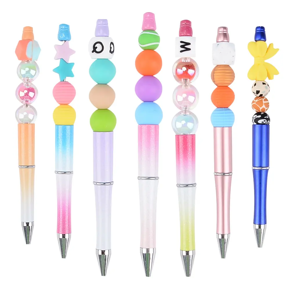 أقلام حبة محورية فاخرة متعددة الألوان GL OEM Pluma De Cuentas