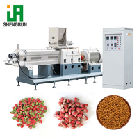 Machine de production d'aliments secs pour chiens et chats, ligne de production d'aliments pour chats 1 tonne/h, machine automatique en acier inoxydable pour aliments secs extrudés pour chiens et chats