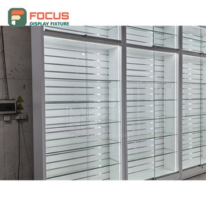 Vitrina Moderna para Extensiones de Cabello, con Panel de Vidrio, Cajones y Estantes con Cerradura, Mueble Exhibidor para Tienda de Pelucas - Product Image 2