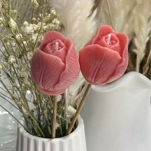 Cetakan Silikon Bunga Tulip, Lilin Aromaterapi, Sabun Buatan Tangan, Fondant, Cetakan Kue Cokelat & Kue untuk DIY - Product Image 5