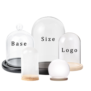 Personalizza la cupola <span class=keywords><strong>di</strong></span> <span class=keywords><strong>vetro</strong></span> trasparente a forma <span class=keywords><strong>di</strong></span> U all'ingrosso barattolo <span class=keywords><strong>di</strong></span> <span class=keywords><strong>campana</strong></span> cloche <span class=keywords><strong>di</strong></span> alta qualità con base in legno nero/bianco per la cupola <span class=keywords><strong>di</strong></span> <span class=keywords><strong>vetro</strong></span> dell'esposizione - Product Image 1