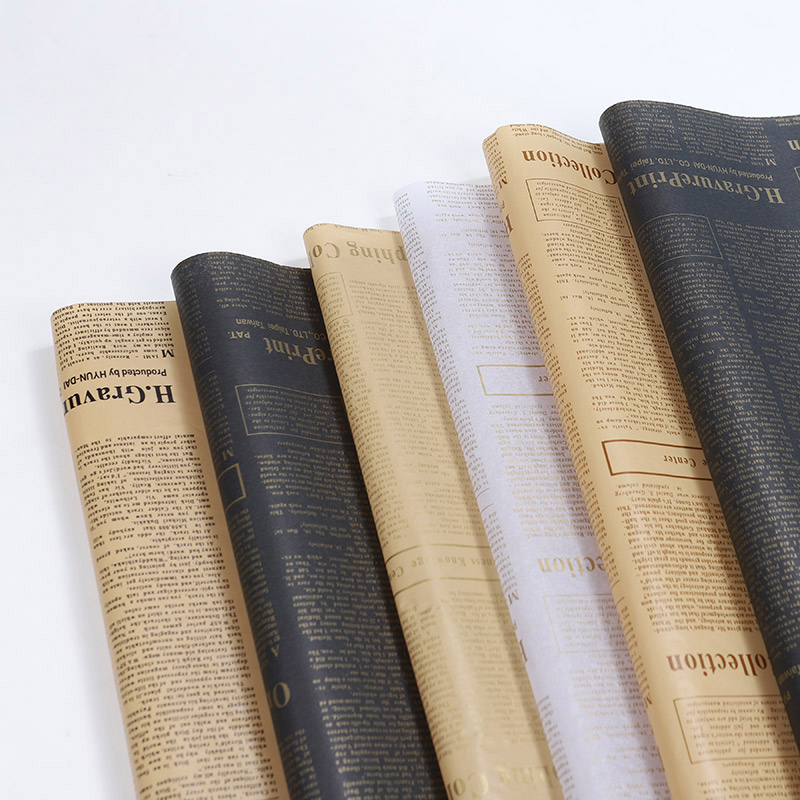 Пользовательский логотип одежда печать газета оберточная бумага подарок салфетка оберточная бумага для цветов