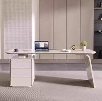 Escritorio Minimalista Moderno de Madera Sólida para Consultorio Dental/Estética, Escritorio para Jefe, Consultorio de Salón de Belleza - Ecológico