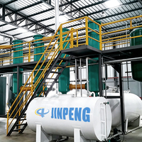 Nouvelle machine de raffinage d'huile de pneus usagés 5-10TPD, équipement de distillation d'huile de type plastique, usine de production de diesel et d'essence à haut rendement