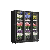 Réfrigérateur commercial pour fleuriste de 1280L, refroidissement par air, porte vitrée pleine vue, contrôle numérique de la température, utilisation hôtelière
