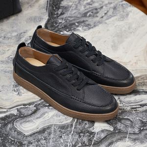 Zapatos Blancos de Punta Cuadrada para Hombre, Primavera-Verano, Transpirables, Antideslizantes, Ligeros, con Suela de Goma - Product Image 6