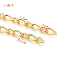 Collar de Cadena con Dijes Marca KUMO, Resistente al Agua, No se Deslustra, Acero Inoxidable 304, Chapado en Oro, Cadenas de Estilos Múltiples, Joyería DIY