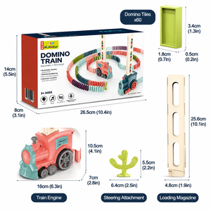 Jouet de train automatique éducatif pour enfants, véhicule de construction de blocs <span class=keywords><strong>électrique</strong></span>s, jouet interactif d'apprentissage STEM pour enfants - Product Image 6