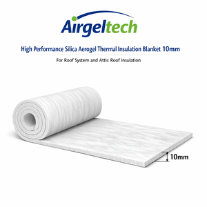 Couverture isolante en aérogel de silice de 10 mm pour système de toiture, ignifuge A1, faible conductivité thermique, barrière thermique pour toiture - Product Image 1