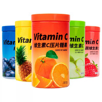 Comprimés de Vitamine C de grande taille, 1000 unités/flacon, saveur orange pour adultes, stock usine, production OEM
