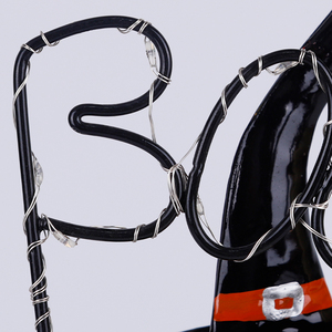 Redeco التماثيل المعدنية الإبداعية للهالوين تصميم الساحرة اليقطين مع قبعة عصا الديكور عطلة الحلي الهدايا تزيين المنزل - Product Image 4