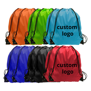Custom Logo Cinch Gym Drawstring Backpack Multi-Color Recycled Polyester for Storage Travel & Sports Promotional Sportpacks