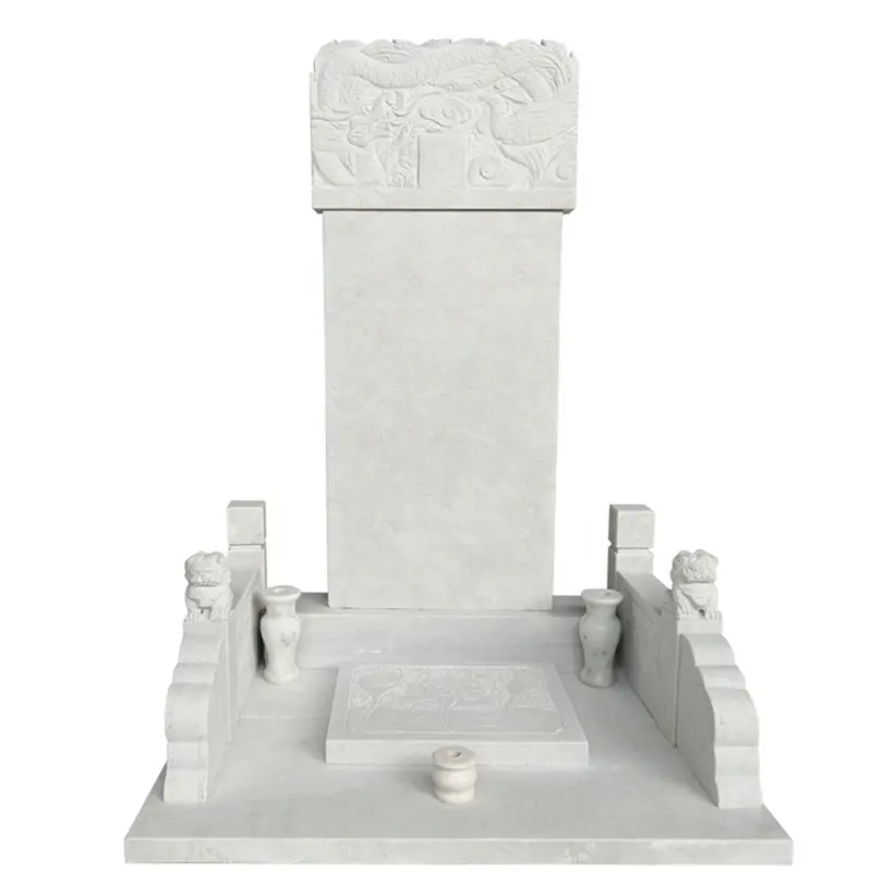 Lápidas de granito con diseño moderno, lápidas de mármol blanco, monumentos canadiense