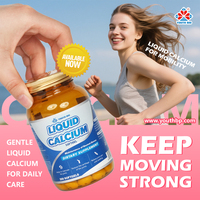 Complément Minéral Liquide en Capsules Molles de Calcium et Vitamine D3 pour la Santé Osseuse des Seniors et Adultes – Disponible Immédiatement