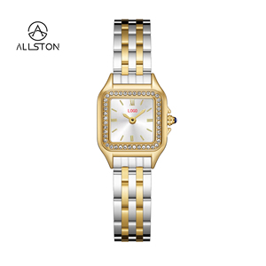 Montres-bracelets pour femmes de <span class=keywords><strong>luxe</strong></span> 2026 avec deux tons de couleur, montres à quartz tendance pour étudiantes, montres élégantes simples carrées - Product Image 2