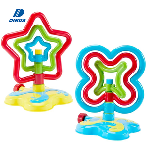 Triplice anello con irrigazione ad acqua rotante per bambini che giocano all'aperto con velocità e pressione regolabili per attività estive divertenti e Splash - Product Image 1