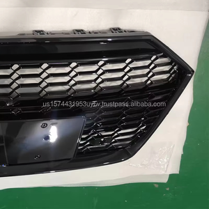 กระจังหน้า ABS รุ่นใหม่ PNB 2019-2024 สำหรับ Audi A7 S7 C8 เปลี่ยนเป็น RS7 ลายรังผึ้ง สีดำเงา ติดตั้งง่าย - Product Image 3