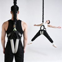 Corde de yoga aérien avec mousqueton, harnais de danse et de fitness pour saut à l'élastique horizontal en intérieur