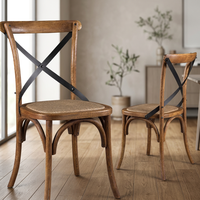Chaise de restaurant moderne en bois, chaises de salle à manger, chaise en bois France, chaise à dossier croisé, Sillas De Restaurante