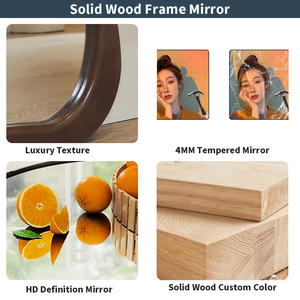 Nhà Máy Bán Hàng Trực Tiếp Giá Bán Sỉ Sang Trọng Hiện Đại Gỗ Ban Đầu Khung Gương Cho Tường Treo Đứng Gỗ Rắn Trang Trí - Product Image 4