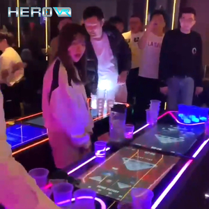 HEROVR Club Pop Exclusive Machine de <span class=keywords><strong>jeu</strong></span> de <span class=keywords><strong>d</strong></span>éveloppement personnel, ensemble de table de beer pong amusant et intelligent en acier inoxydable, conception modulaire, 16 couleurs - Product Image 2