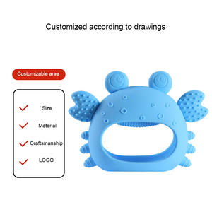 Mordedor <span class=keywords><strong>de</strong></span> Cangrejo <span class=keywords><strong>de</strong></span> <span class=keywords><strong>Silicona</strong></span> <span class=keywords><strong>de</strong></span> Grado Alimenticio <span class=keywords><strong>de</strong></span> Gran Venta, Juguetes Suaves para la Dentición del Bebé, Juguetes <span class=keywords><strong>de</strong></span> <span class=keywords><strong>Silicona</strong></span> para Evitar que se Muerda las Manos - Product Image 4