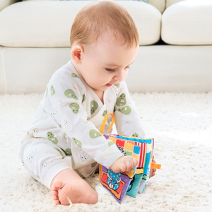 Jollybaby Flip Books para niños, educación temprana para bebés, papel arrugado, tela para ocultar y buscar, libros suaves y silenciosos, libro <span class=keywords><strong>de</strong></span> tela para niños - Product Image 1