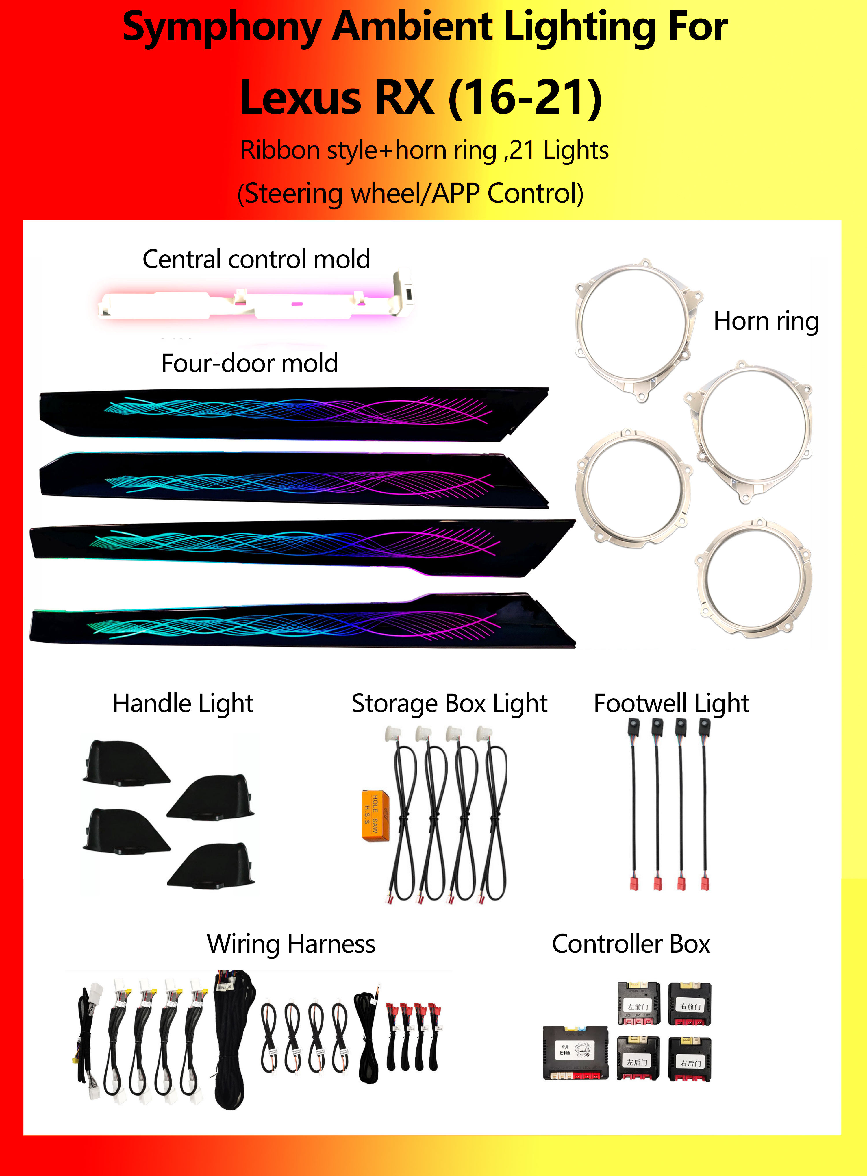 เลกซัส RX สไตล์ริบบิ้น+แหวนแตร ซิมโฟนี 21 ไฟ