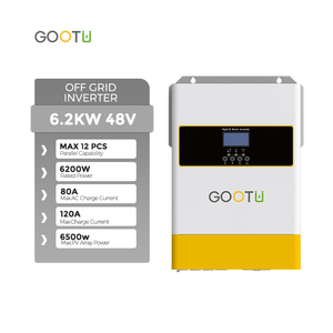 Système solaire hors réseau Gootu à onde sinusoïdale pure 6 kW, compatible PV 60-500 Vcc MPPT 120A, parallèle 12 unités 6,2 kW, avec Wi-Fi - Product Image 2