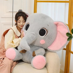 <b>Elephant</b> Animal Stuffed Toy 100% Polyester Fabric PP Cotton Filled 30-80cm Size Home <b>Decor</b> & Party Use Unisex for Teens & Adults - Product Image 3