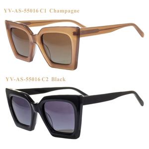 <span class=keywords><strong>2022</strong></span> luxe mode été femmes surdimensionné carré acétate <span class=keywords><strong>lunettes</strong></span> de soleil <span class=keywords><strong>tendance</strong></span> Rave <span class=keywords><strong>lunettes</strong></span> de soleil avec Tac lentilles Champagne cadre - Product Image 4