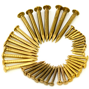 Clavo Decorativo de Cobre de Alta Calidad con Cabeza Plana y Vástago Estriado Liso, Diámetro 1.2mm-3mm para Muebles de Madera - Product Image 1