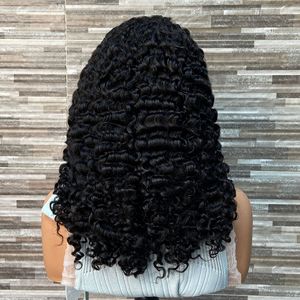 Perruque indienne vierge naturelle de 30 à 40 pouces, cheveux humains, perruque frontale sans colle HD 13x6, perruques bouclées blondes pour femmes noires - Product Image 5